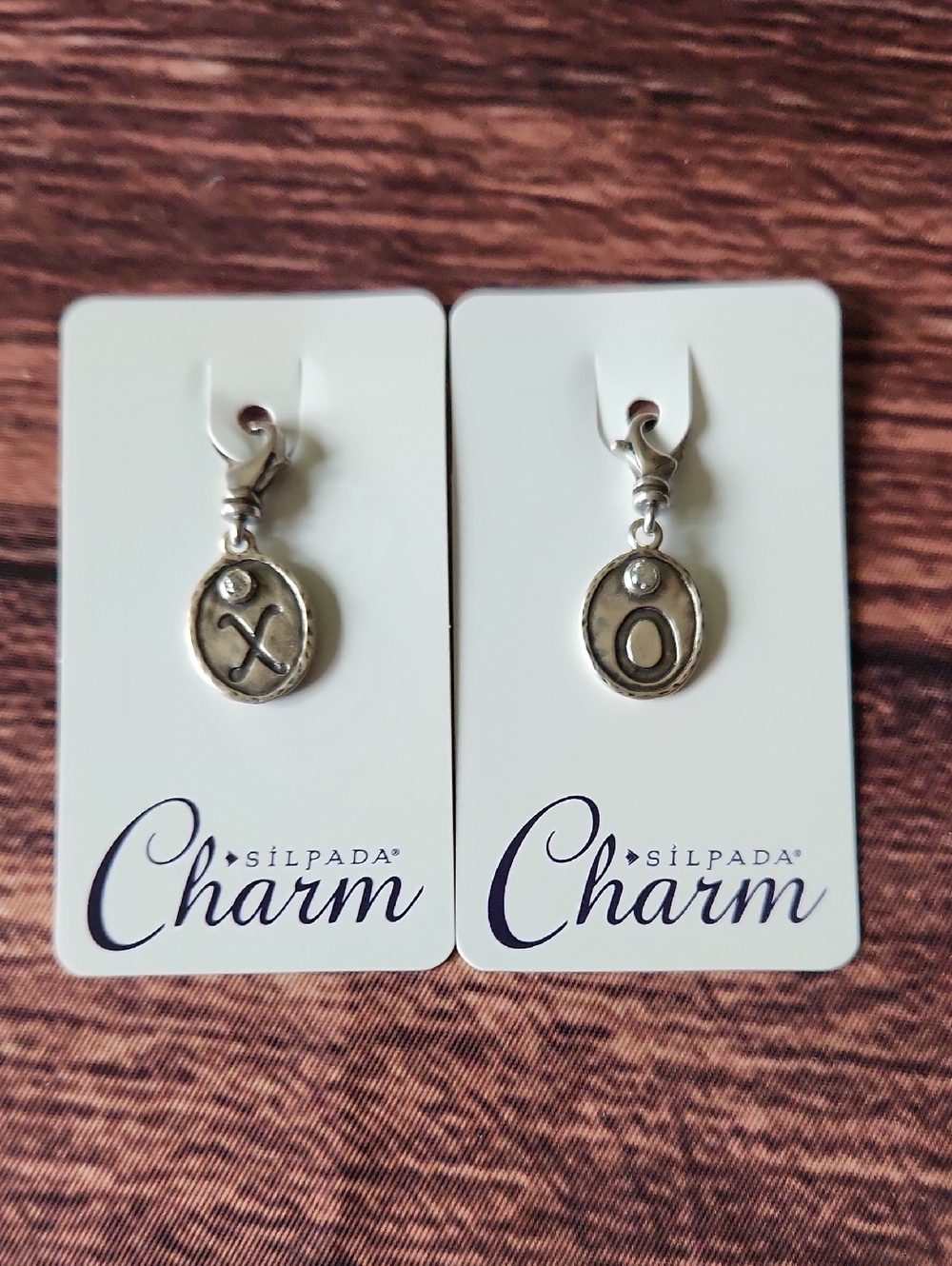 NWT Silpada Silver X & O Charm Pair